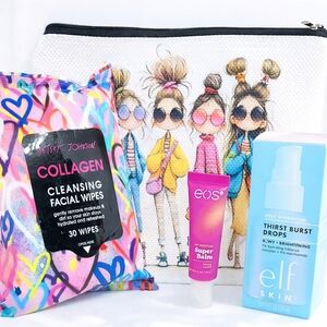 4 PC Girlfriends Cosmetic Bag Set/Bundle  NEW